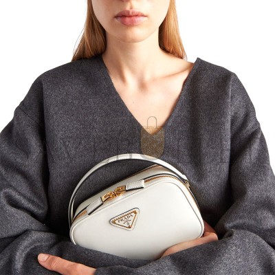 PRADA ODETTE LEATHER MINI BAG 1BH203 (18.5*11.5*6cm) 